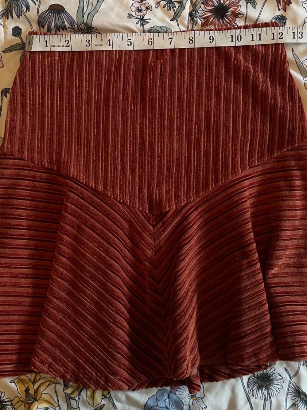 Free People Camden mini skirt in rust orange - Picture 4 of 5